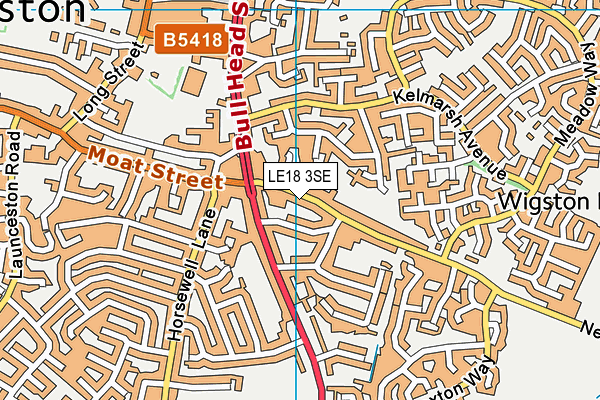 LE18 3SE map - OS VectorMap District (Ordnance Survey)