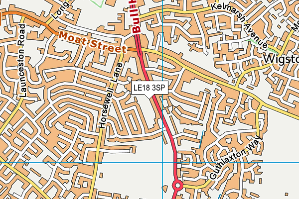 LE18 3SP map - OS VectorMap District (Ordnance Survey)