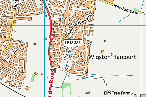 LE18 3SS map - OS VectorMap District (Ordnance Survey)