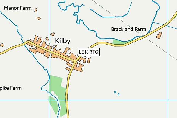 LE18 3TG map - OS VectorMap District (Ordnance Survey)