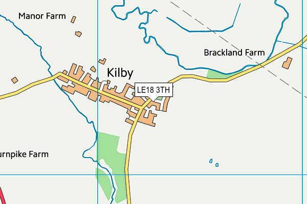 LE18 3TH map - OS VectorMap District (Ordnance Survey)