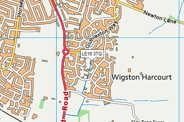 LE18 3TQ map - OS VectorMap District (Ordnance Survey)