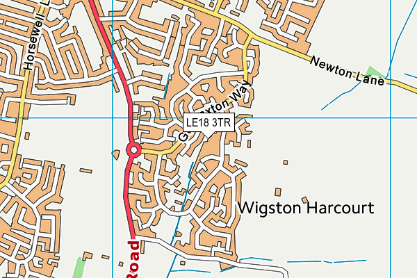 LE18 3TR map - OS VectorMap District (Ordnance Survey)