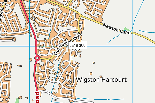 LE18 3UJ map - OS VectorMap District (Ordnance Survey)