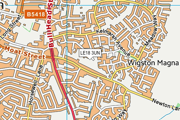 LE18 3UN map - OS VectorMap District (Ordnance Survey)