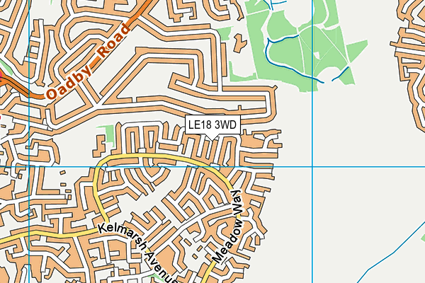LE18 3WD map - OS VectorMap District (Ordnance Survey)