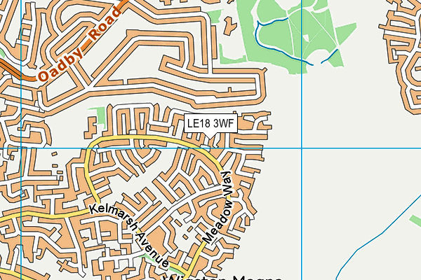 LE18 3WF map - OS VectorMap District (Ordnance Survey)