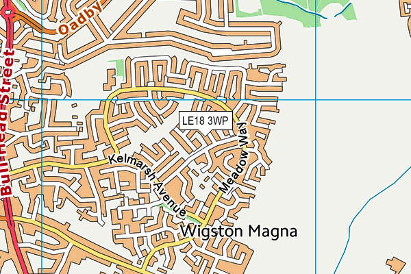 LE18 3WP map - OS VectorMap District (Ordnance Survey)