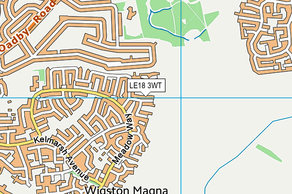 LE18 3WT map - OS VectorMap District (Ordnance Survey)