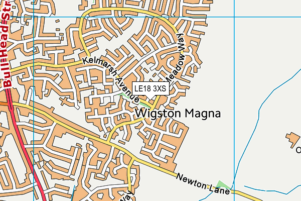 LE18 3XS map - OS VectorMap District (Ordnance Survey)