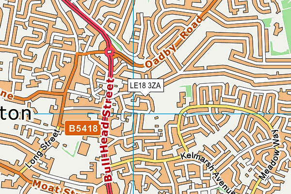LE18 3ZA map - OS VectorMap District (Ordnance Survey)