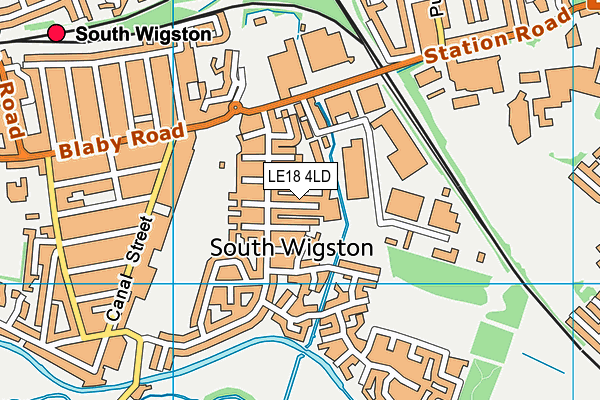LE18 4LD map - OS VectorMap District (Ordnance Survey)