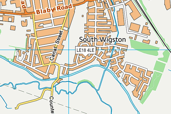 LE18 4LE map - OS VectorMap District (Ordnance Survey)