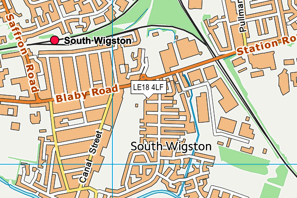 LE18 4LF map - OS VectorMap District (Ordnance Survey)