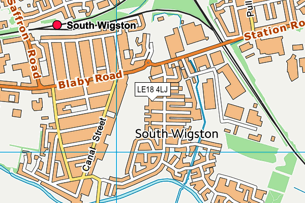 LE18 4LJ map - OS VectorMap District (Ordnance Survey)