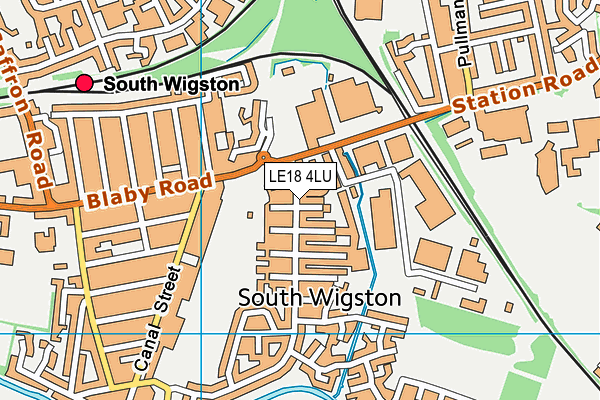 LE18 4LU map - OS VectorMap District (Ordnance Survey)