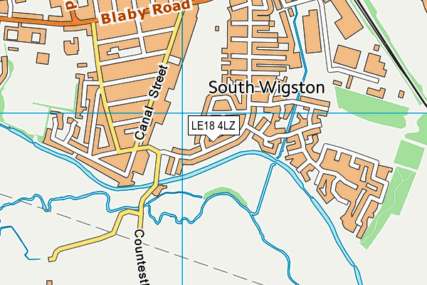 LE18 4LZ map - OS VectorMap District (Ordnance Survey)