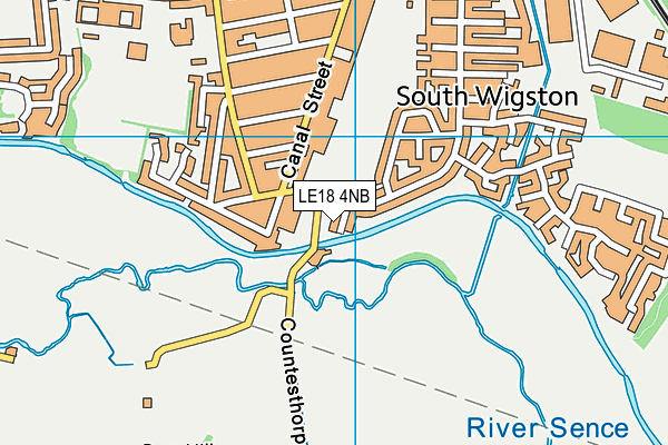 LE18 4NB map - OS VectorMap District (Ordnance Survey)