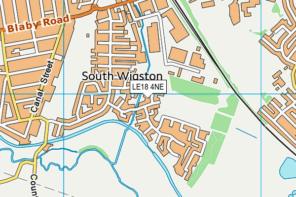 LE18 4NE map - OS VectorMap District (Ordnance Survey)