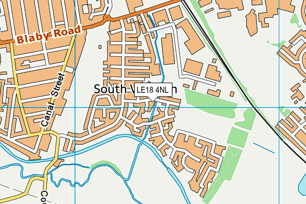 LE18 4NL map - OS VectorMap District (Ordnance Survey)