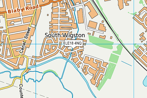 LE18 4NQ map - OS VectorMap District (Ordnance Survey)