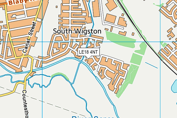 LE18 4NT map - OS VectorMap District (Ordnance Survey)