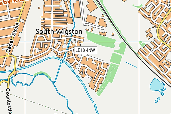 LE18 4NW map - OS VectorMap District (Ordnance Survey)