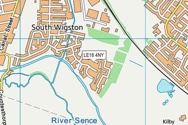 LE18 4NY map - OS VectorMap District (Ordnance Survey)