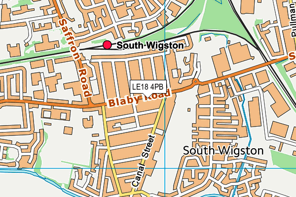 LE18 4PB map - OS VectorMap District (Ordnance Survey)