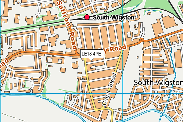LE18 4PE map - OS VectorMap District (Ordnance Survey)