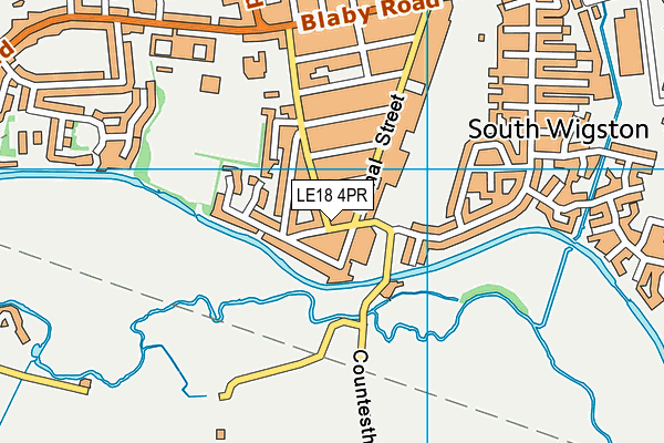 LE18 4PR map - OS VectorMap District (Ordnance Survey)