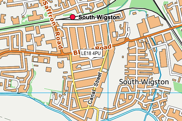 LE18 4PU map - OS VectorMap District (Ordnance Survey)