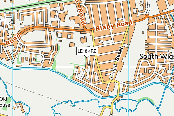 LE18 4PZ map - OS VectorMap District (Ordnance Survey)