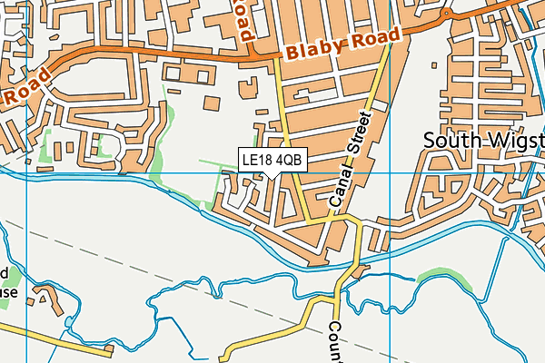 LE18 4QB map - OS VectorMap District (Ordnance Survey)
