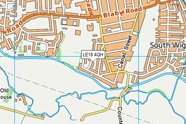 LE18 4QH map - OS VectorMap District (Ordnance Survey)