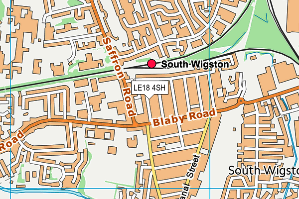 LE18 4SH map - OS VectorMap District (Ordnance Survey)