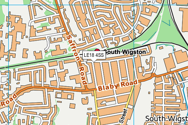 LE18 4SS map - OS VectorMap District (Ordnance Survey)