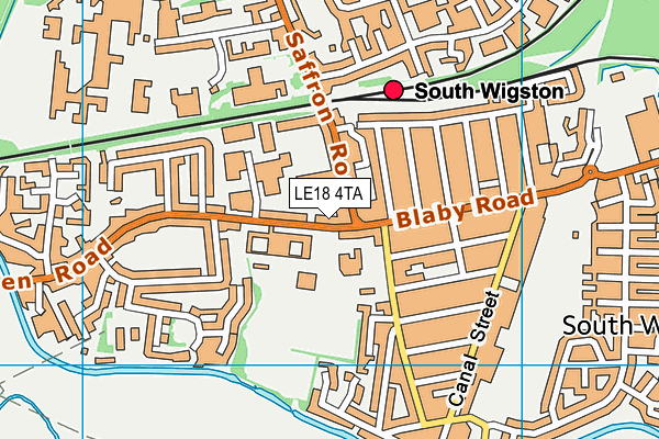 South Wigston High School Sports Academy map (LE18 4TA) - OS VectorMap District (Ordnance Survey)
