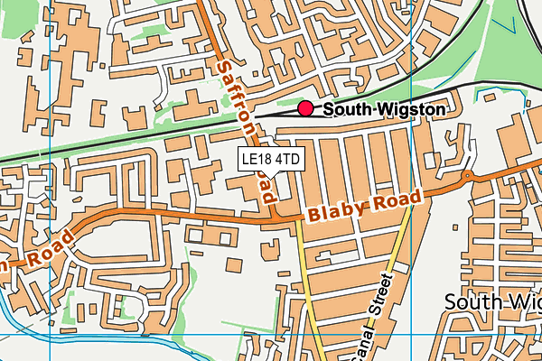 LE18 4TD map - OS VectorMap District (Ordnance Survey)