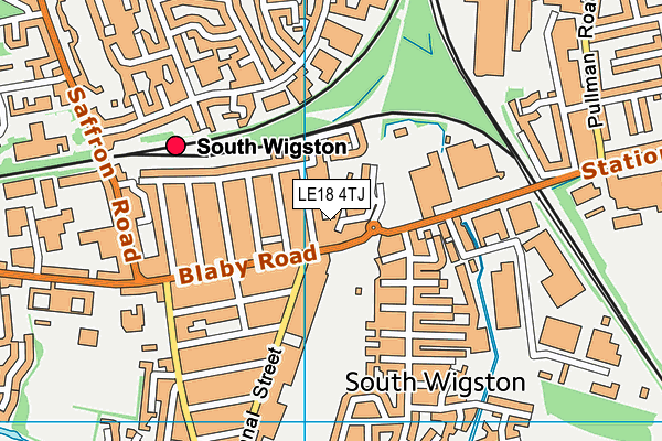 LE18 4TJ map - OS VectorMap District (Ordnance Survey)