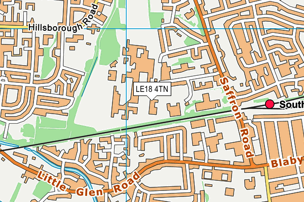 H.m.y.o.i. Glen Parva (Closed) map (LE18 4TN) - OS VectorMap District (Ordnance Survey)