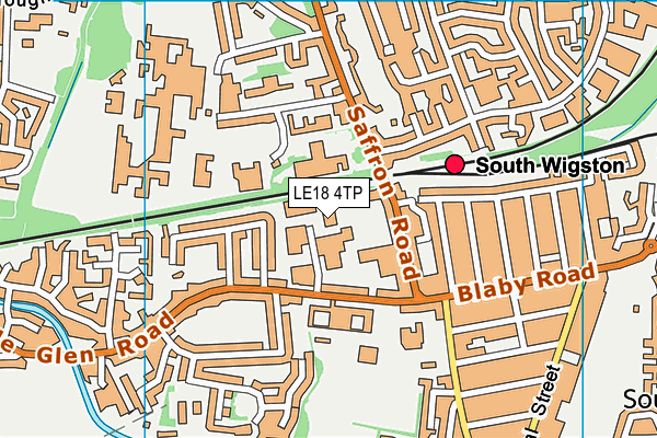 LE18 4TP map - OS VectorMap District (Ordnance Survey)