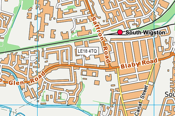 LE18 4TQ map - OS VectorMap District (Ordnance Survey)