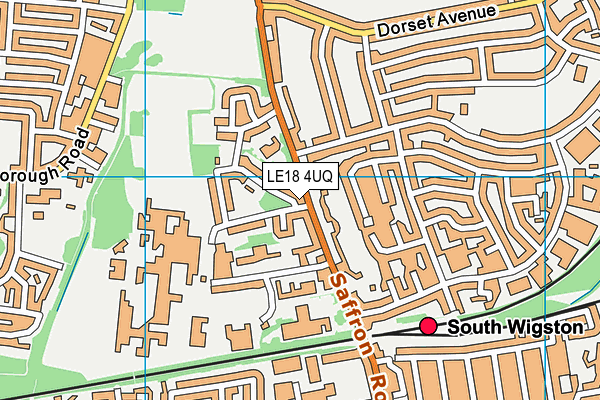 LE18 4UQ map - OS VectorMap District (Ordnance Survey)