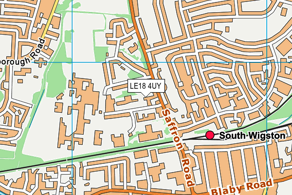 LE18 4UY map - OS VectorMap District (Ordnance Survey)