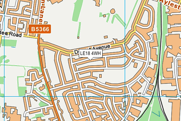 LE18 4WH map - OS VectorMap District (Ordnance Survey)
