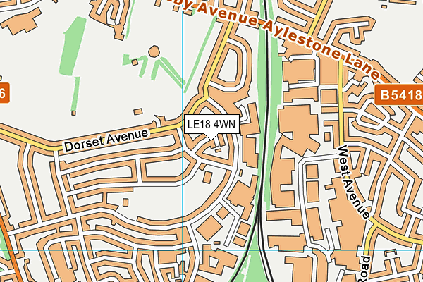 LE18 4WN map - OS VectorMap District (Ordnance Survey)