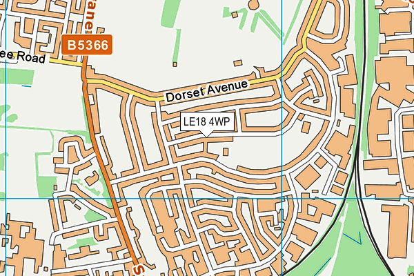 LE18 4WP map - OS VectorMap District (Ordnance Survey)