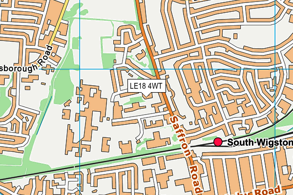 LE18 4WT map - OS VectorMap District (Ordnance Survey)