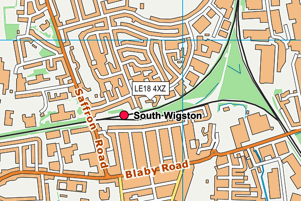 LE18 4XZ map - OS VectorMap District (Ordnance Survey)
